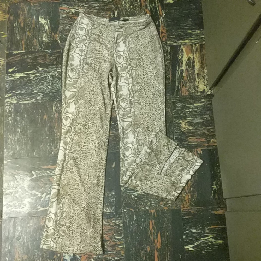 Vintage unique snake skin print dress pants